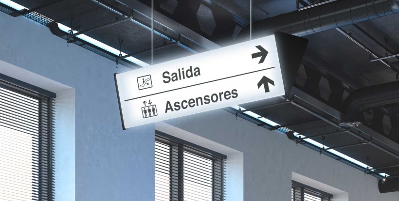 Señalización luminosa techo