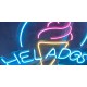 Neon Helado barquillo