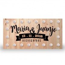 Cartel luces boda