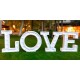 Letras LOVE gigantes con luz