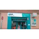 Cartel sin luz enmarcado para banco BBVA