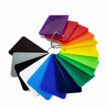 Placas de metacrilato de colores