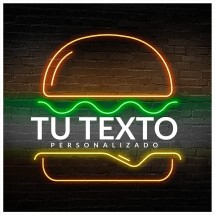 Neón hamburguesa
