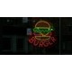 Neon burger con lechuga y queso