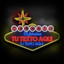 Neón LAS VEGAS personalizado con tu texto