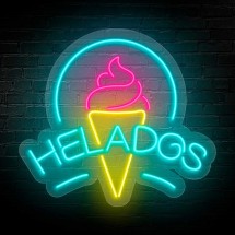 Neon Helado barquillo