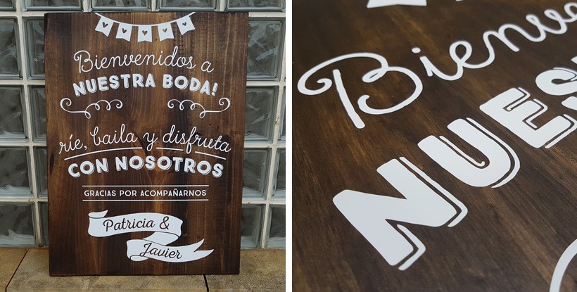 Cartel Bienvenida Boda