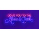 Neón I love you to the moon & back