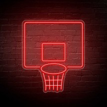 Neón canasta de baloncesto