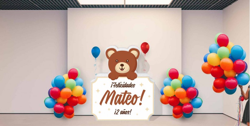 Cuadro Osito de cumpleaños
