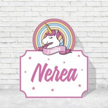 Cuadro Unicornio de cumpleaños