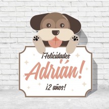 Cuadro Perrito de cumpleaños