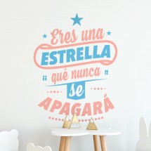 Vinilo Infantil Eres una Estrella