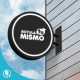 Banderola redonda luminosa composite dibond led