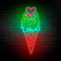Neón Cucurucho helado