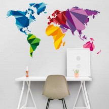 Vinilo Pared Mapa Mundi