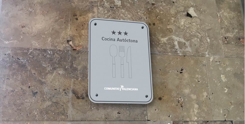 Placa Restaurante de Cocina Autóctona Comunidad Valenciana