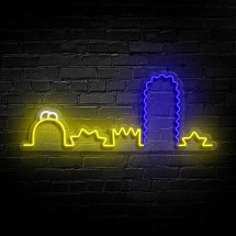 Neón Skyline Los Simpson