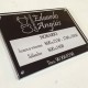 Placa doble de metacrilato horario