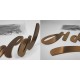 Letras corpóreas de latón