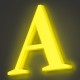 Letras corpóreas de metacrilato con luz