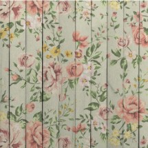 Fondo fotográfico madera flores tapiz