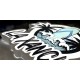 Rótulo personalizado con forma de logotipo