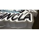 Rótulo personalizado con forma de logotipo